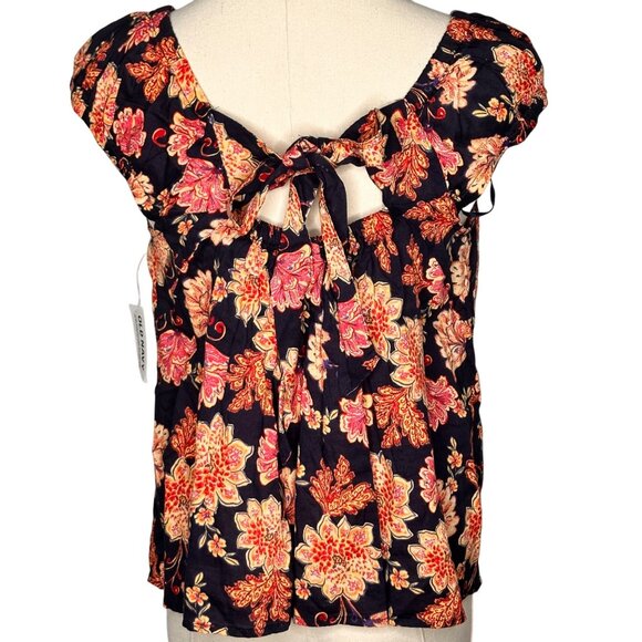 NWT Old Navy Floral Tie Back Swing Top Womens S Boho Hippie Festival Cottage - Picture 4 of 14